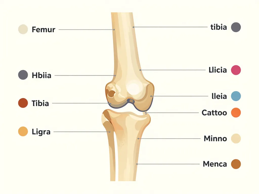 Articulation du genou schéma os ligaments ménisques