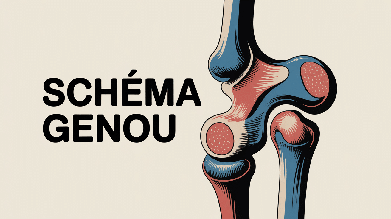 Articulation du genou schéma illustration pédagogique