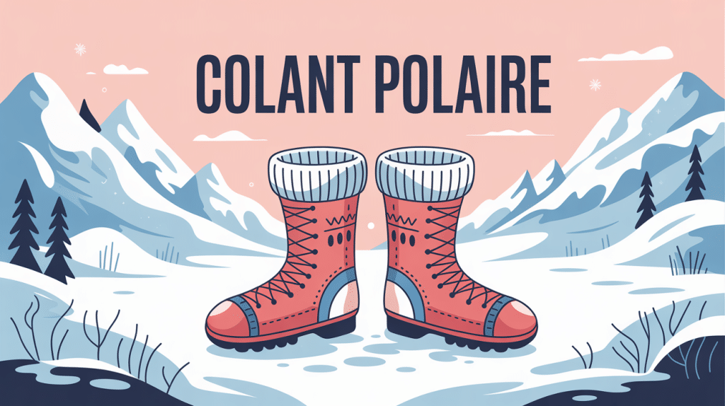 Collant polaire avis sur fond hivernal abstrait