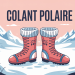 Collant polaire avis sur fond hivernal abstrait