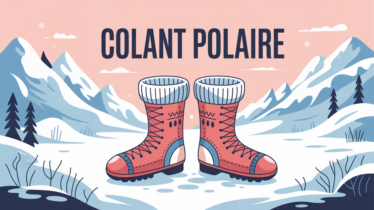 Collant polaire avis sur fond hivernal abstrait