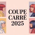 femmes avec coupes carré 2024 tendances