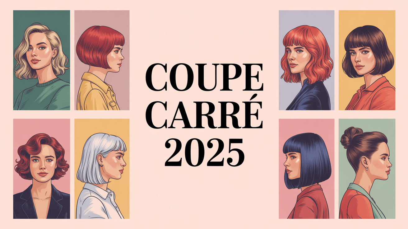 femmes avec coupes carré 2024 tendances