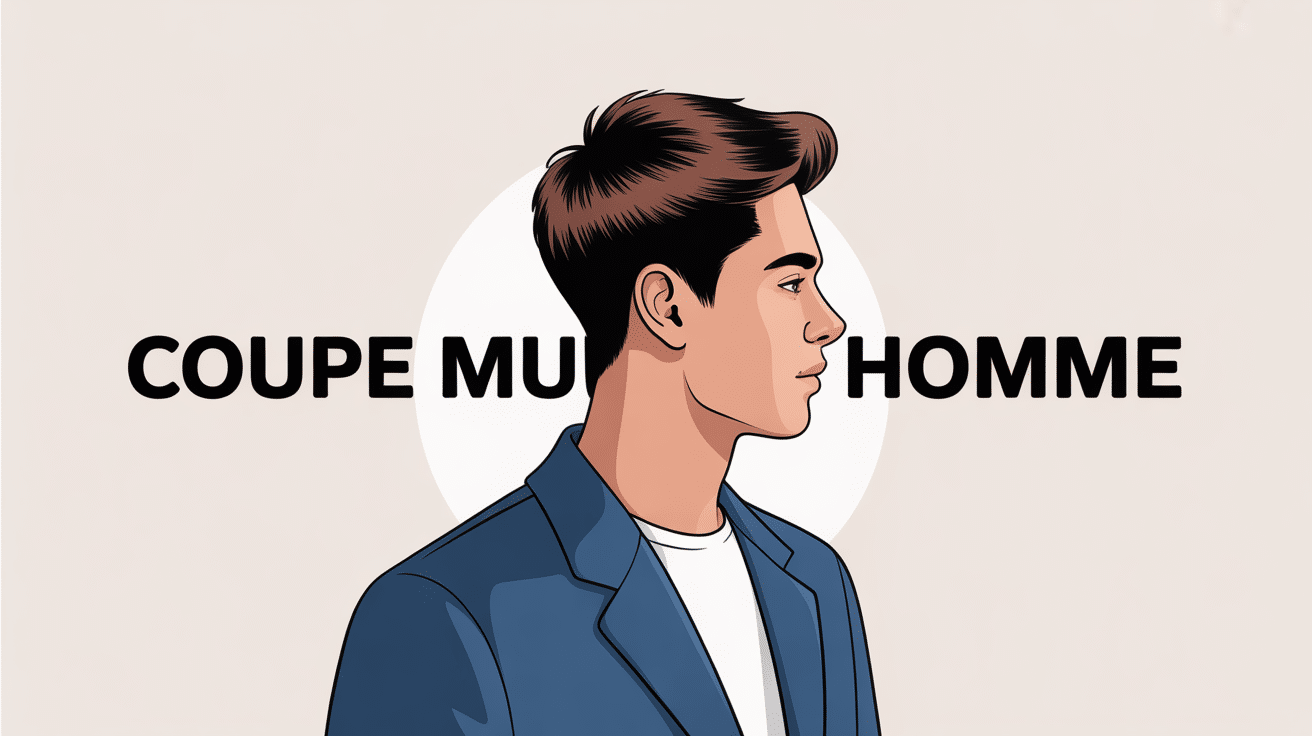 illustration moderne coupe mulet homme 2023