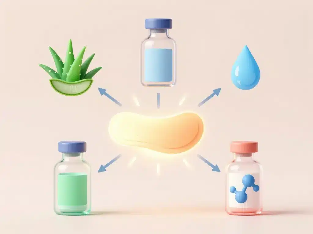 diagramme ingredients creme coup de soleil apaisante