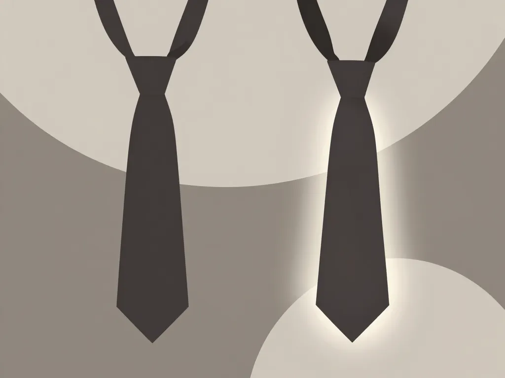 double noeud de cravate versus nœud simple illustré