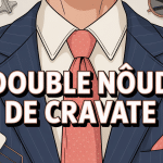 double noeud de cravate stylisé avec accessoires mode