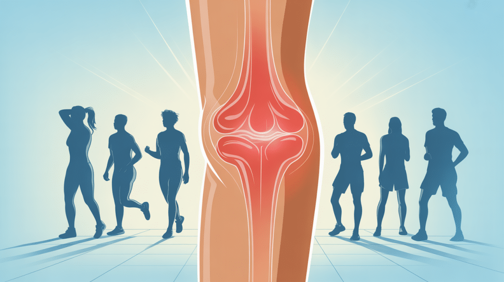 douleur genou interne flexion vue de face