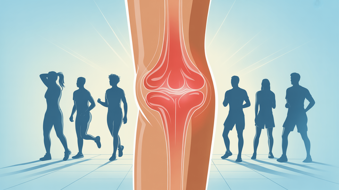 douleur genou interne flexion vue de face