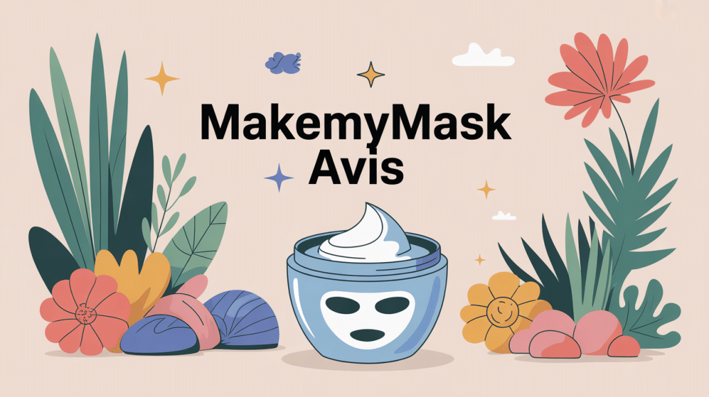 makemymask avis illustration vectorielle pot de masque cheveux bouclés