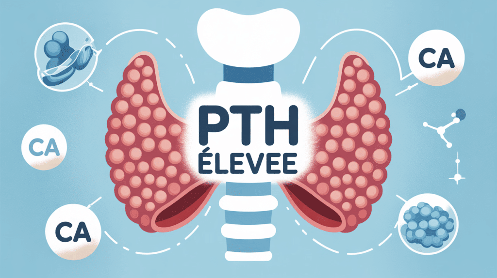 PTH élevée illustration glandes parathyroïdes calcium
