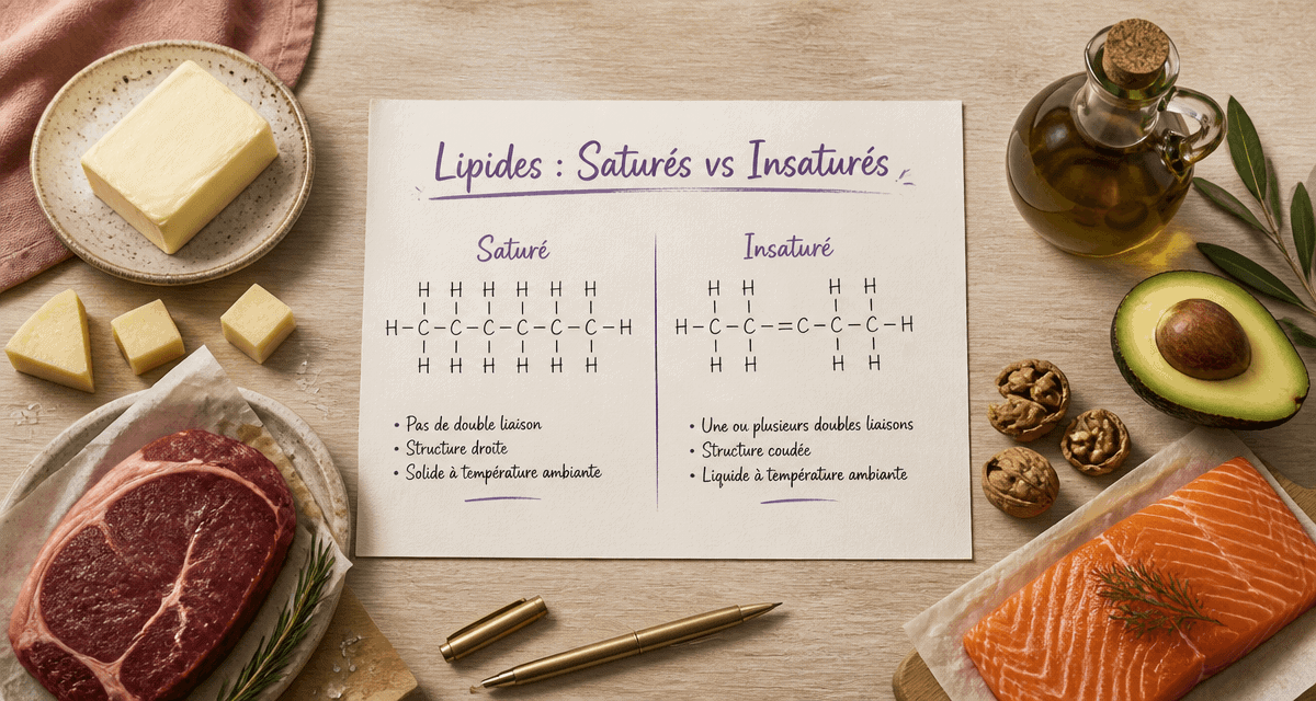 acide gras sature et insature aliments schéma