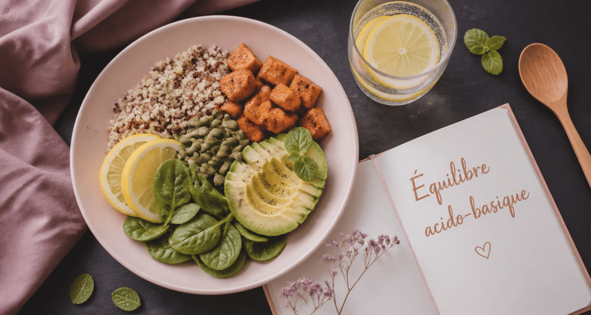 buddha bowl aliment acide ou basique assiette vue du dessus
