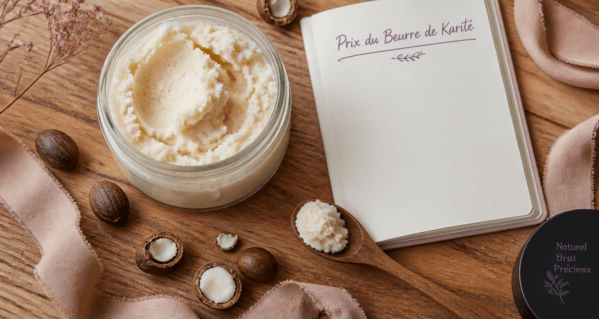 beurre de karité prix pot verre cuillère noix carnet