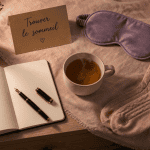 comment trouver le sommeil rapidement table de chevet tisane carnet masque nuit
