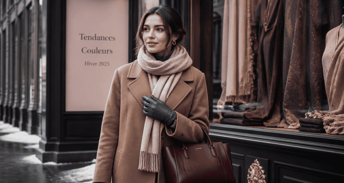Femme manteau mocha mousse couleurs mode hiver 2025