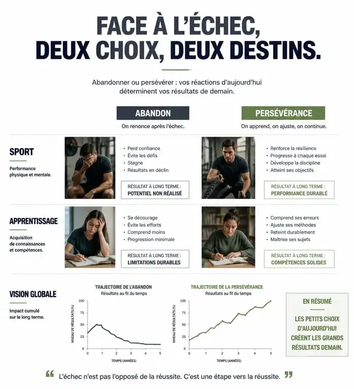 Infographie sur la persévérance : comment ne rien lâcher face aux défis du quotidien
