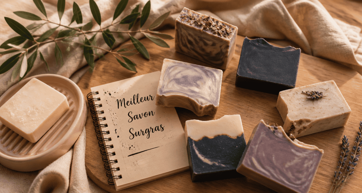meilleur savon surgras artisanal sur planche bois