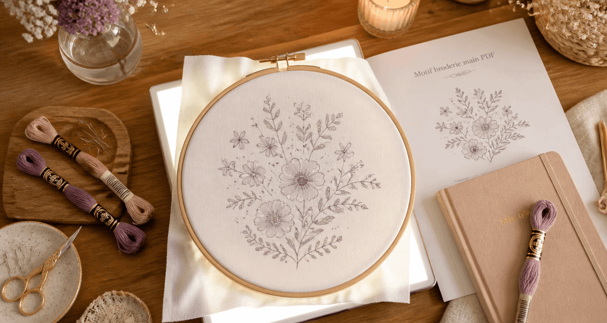 motif broderie main gratuit pdf tambour et outils