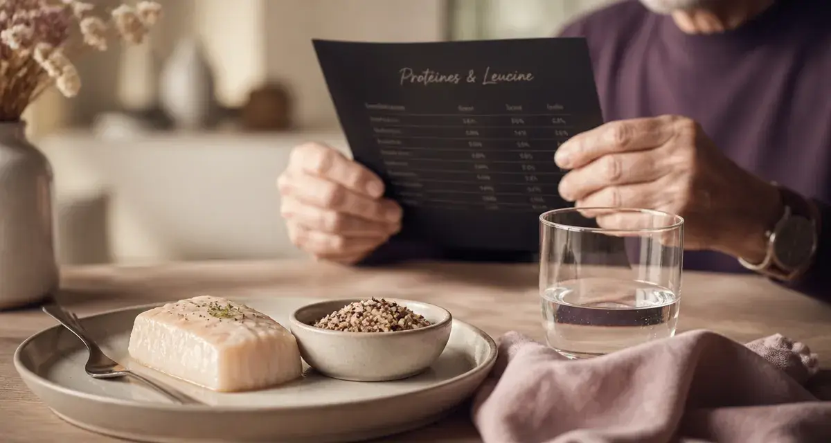 Aliments riches en proteines pour personnes agees : 1,2 g/kg pour muscle
