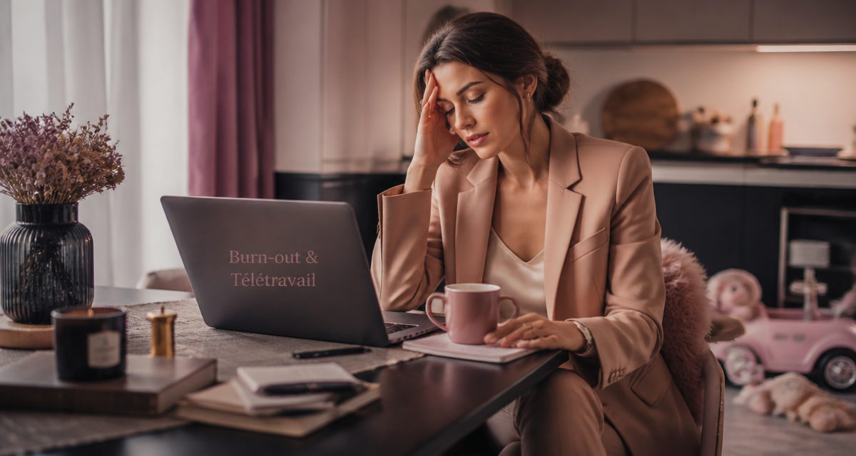 burn out teletravail femme fatigue à domicile