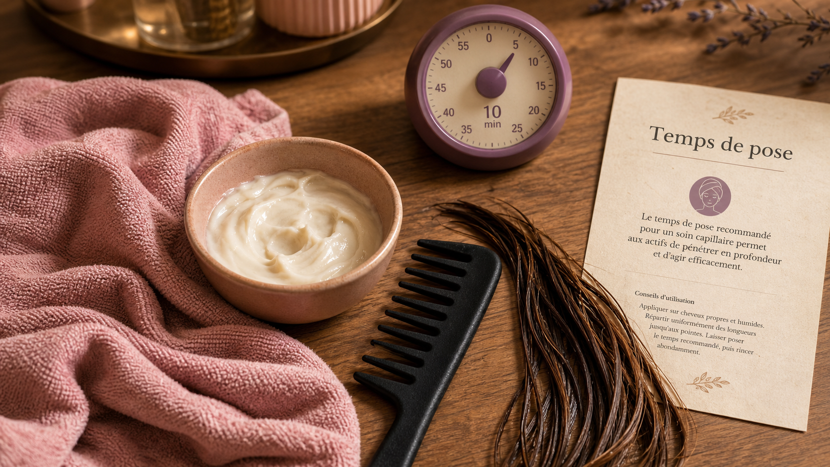 Combien de temps laisser poser un masque cheveux : 10 min