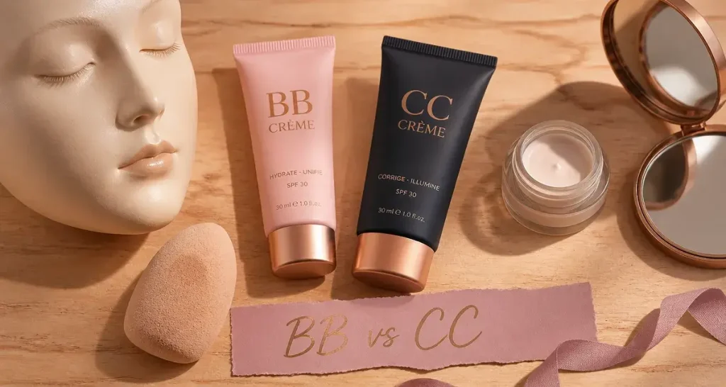Différence BB et CC crème : BB vs CC