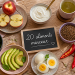 les 20 aliments qui font maigrir sur une table