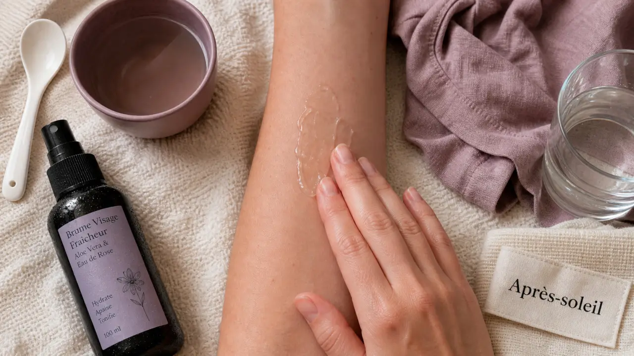 Comment faire dérougir un coup de soleil : gel aloe et eau tempérée