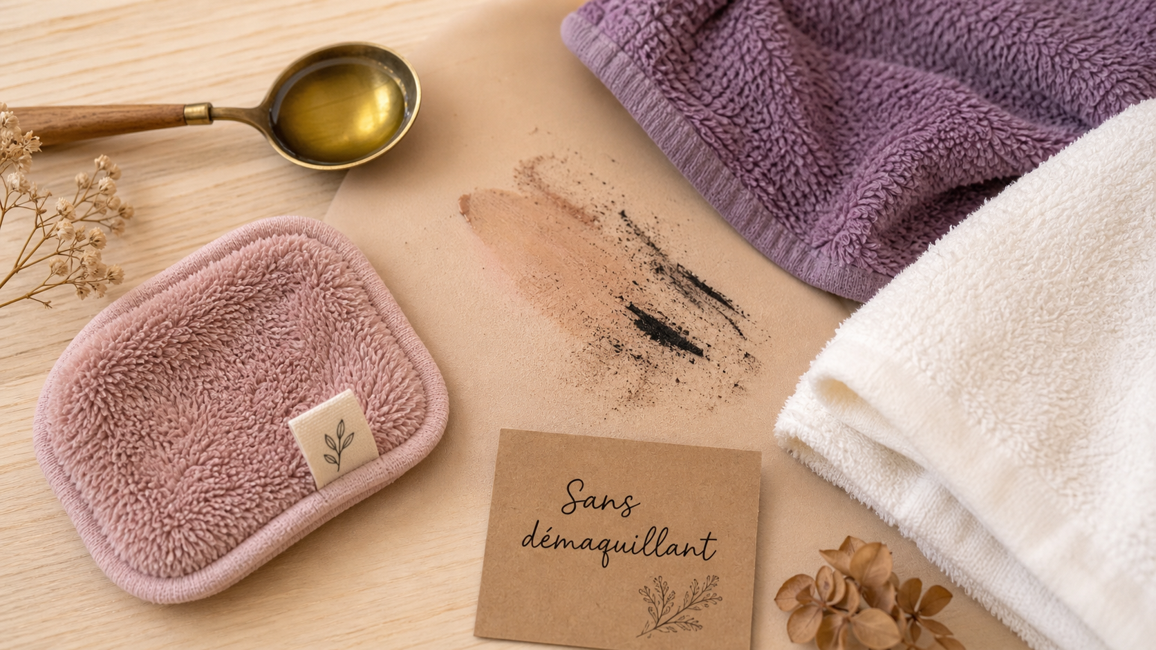 Comment se démaquiller sans démaquillant : huile végétale et coton lavable pour yeux sensibles