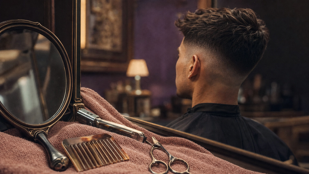 Crew cut revisité, coupe masculine moderne et dégradé fondu