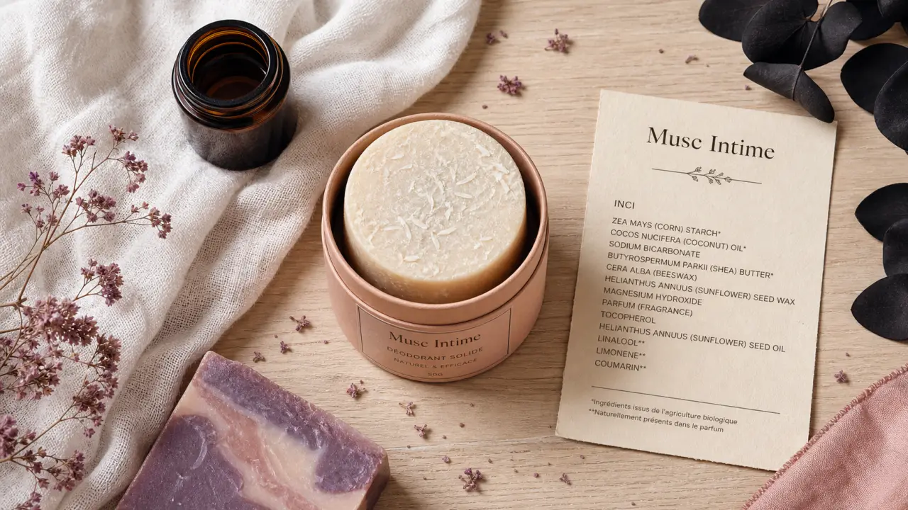 Deo musc intime avis : déodorant solide musc intime, aperçu produit