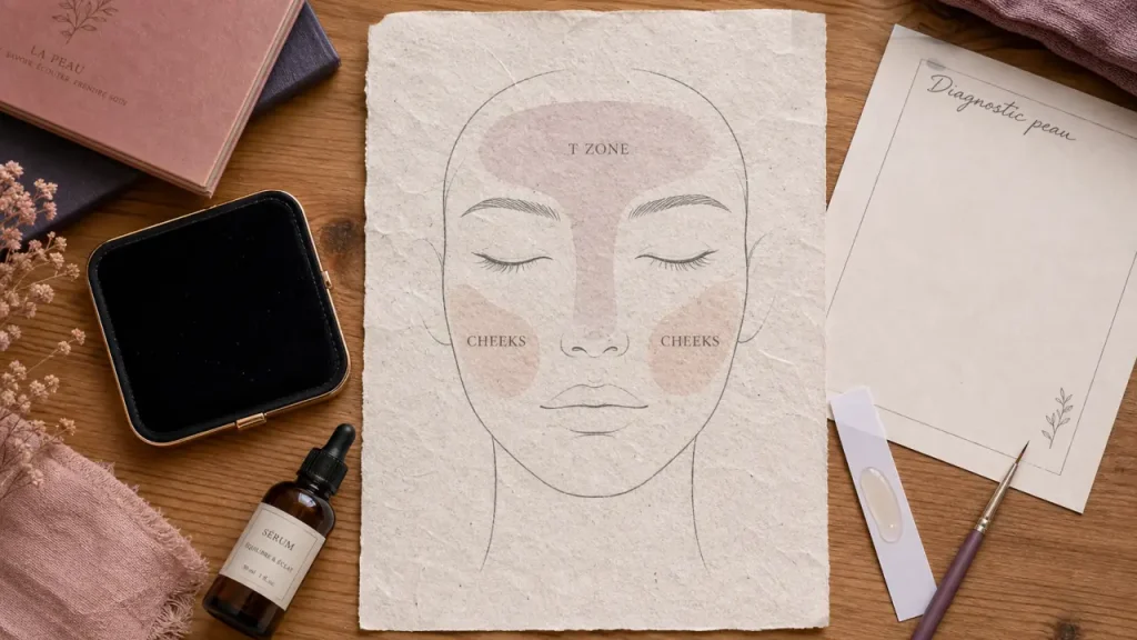 Diagnostic peau visage gratuit : type de peau, imperfections, routine