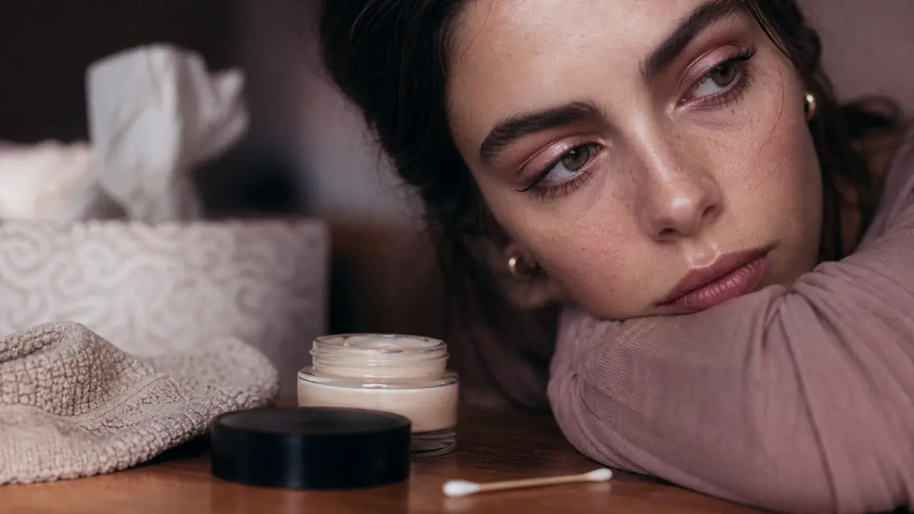 Eczéma sur visage : crème émolliente pour paupières, plaques et peau sensible