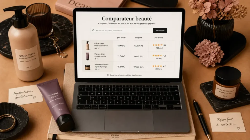 Quel site pour produit de beauté choisir ? Marques, prix au litre et avis à vérifier