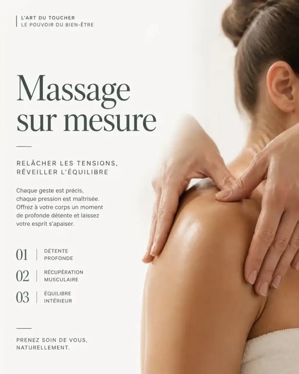 Massage relaxant chez Inspiration bien-être pour une détente profonde