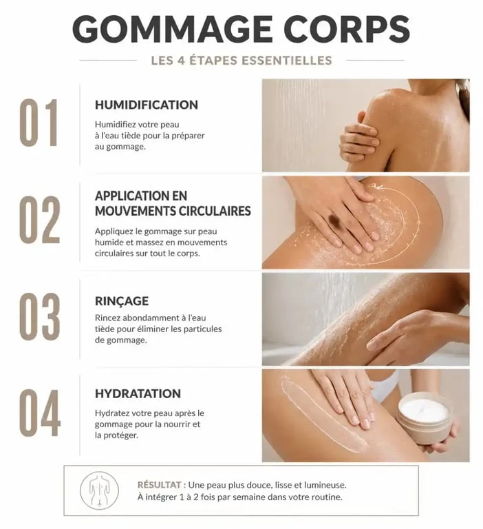 Étapes pour réaliser un gommage corps efficace pour une peau douce