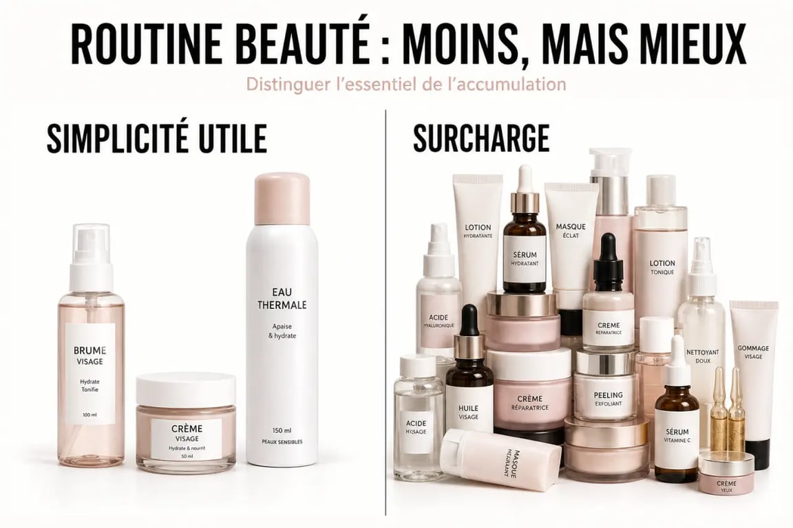 Mode & Beauté : routine beauté simple face à une routine trop chargée