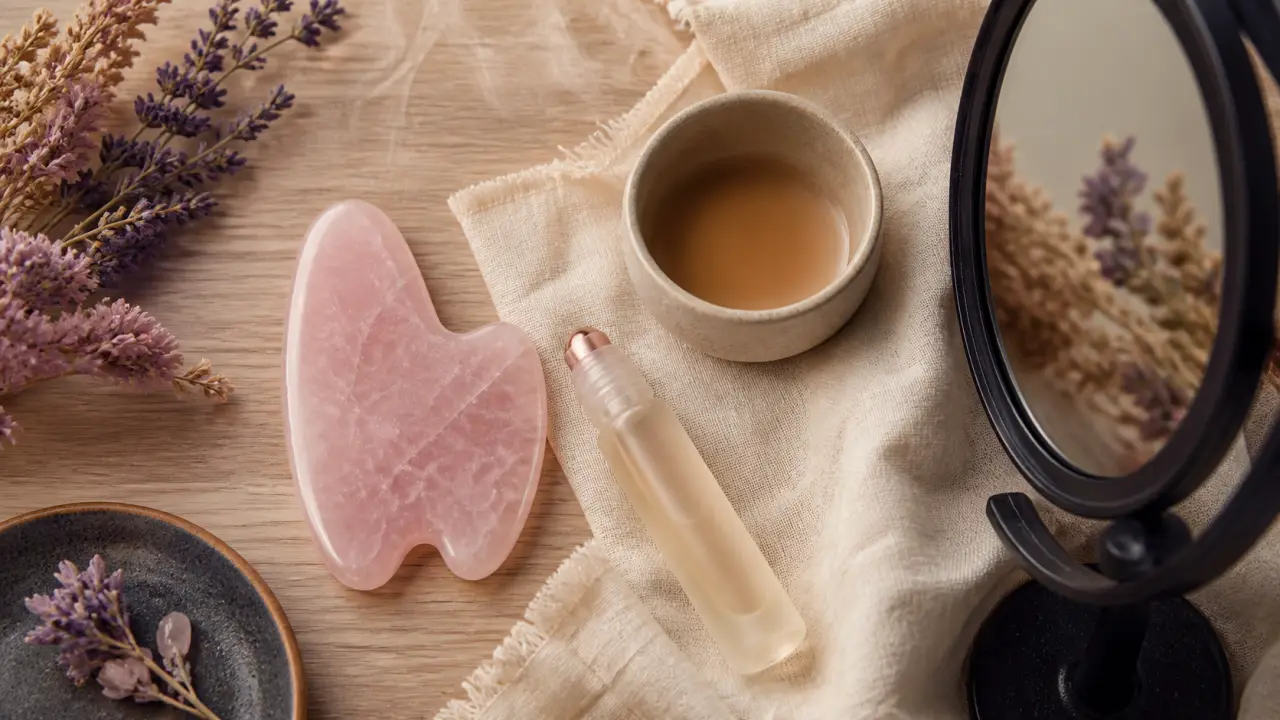 Gua sha bienfaits : pierre de quartz rose pour visage et corps
