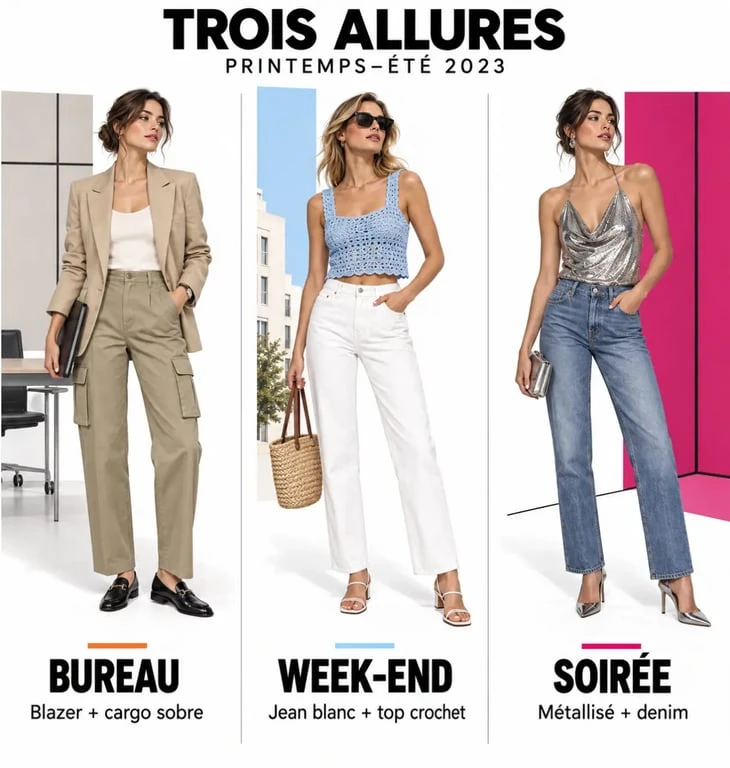 Tendances mode printemps-été 2023 : idées de looks pour le bureau, le week-end et la soirée