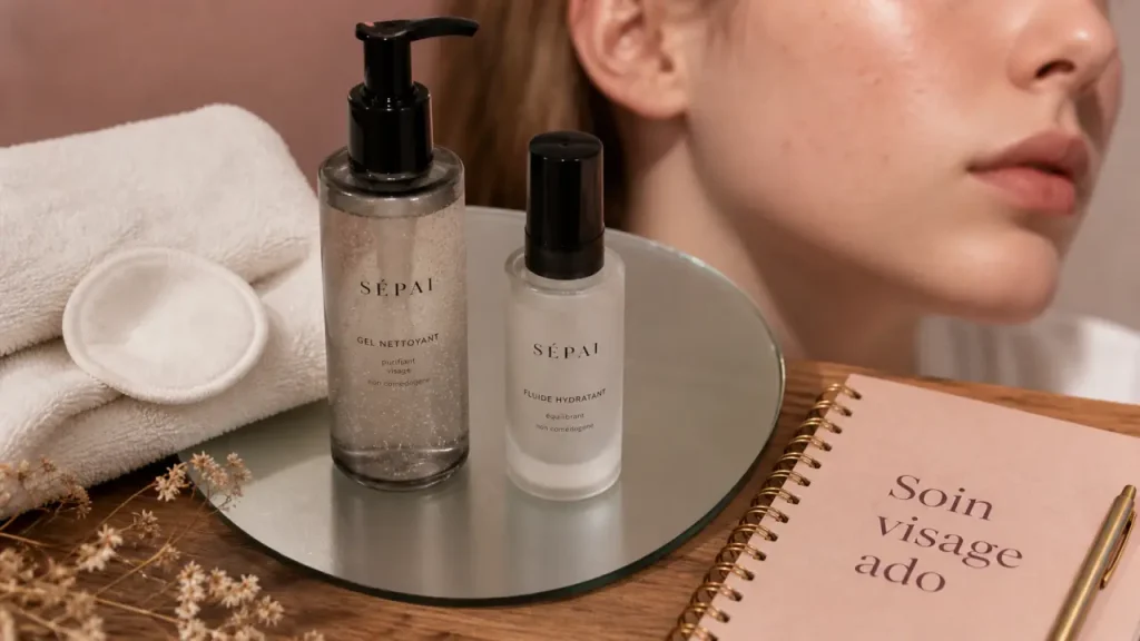 Soin visage ado : nettoyer, hydrater et éviter les gestes qui aggravent les boutons