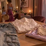 Tendances mode printemps ete 2023 : cargo jean et satin irisé